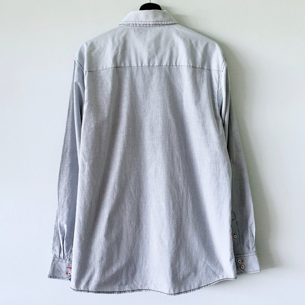 Sovereign Code Striped Pockets Button Front Shirt - Picture 7 of 15